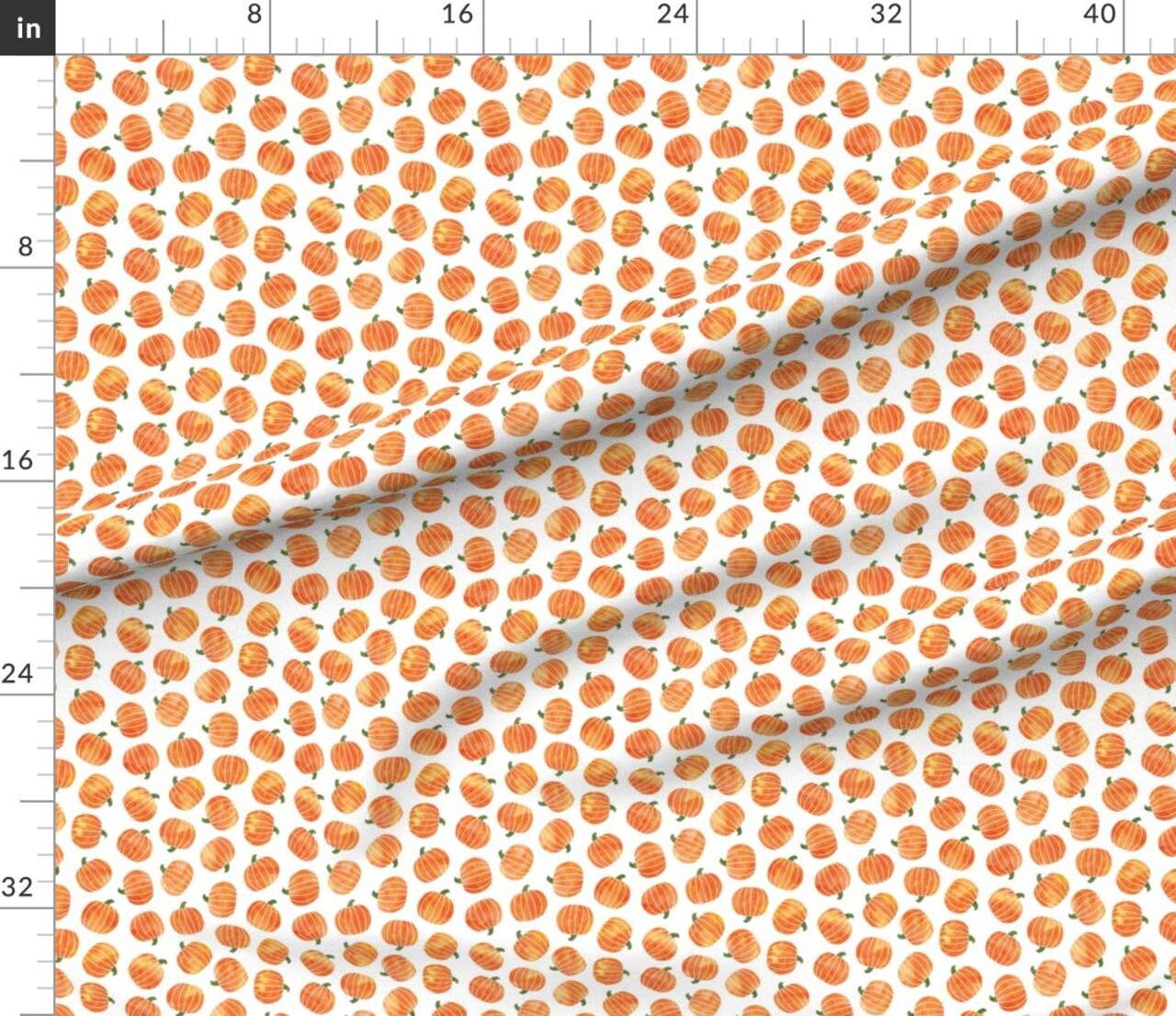 Various Fabrics by the Yard or Fat Quarter Pumpkin Watercolor Fall Halloween Autumn Thanksgiving Pumpkins Custom Printed Fabric by Spoonflower